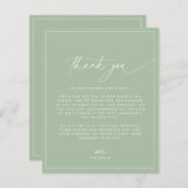 Dusty Sage Green Bedankt voor je creditcard (Voorkant / Achterkant)