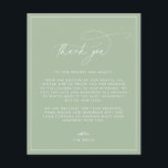 Dusty Sage Green Bedankt voor je creditcard<br><div class="desc">Dit tijdloze,  romantische ontwerp kenmerkt een modern manuscript dat met gewaagde teksten in paren wordt gerangschikt. Neem contact met me op als je hulp nodig hebt bij dit ontwerp.</div>