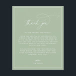 Dusty Sage Green Bedankt voor je creditcard<br><div class="desc">Dit tijdloze,  romantische ontwerp kenmerkt een modern manuscript dat met gewaagde teksten in paren wordt gerangschikt. Neem contact met me op als je hulp nodig hebt bij dit ontwerp.</div>