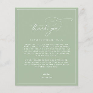 Dusty Sage Green Bedankt voor je creditcard