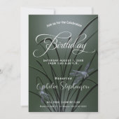 Dusty Sage Green Dragonfly Birthday Kaart (Voorkant)