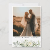 Dusty Sage Green Flat Save the Date Kaart (Achterkant)