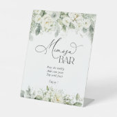 Dusty Sage Green Mimosa Bar Sign Reclamebord Met Voetstuk (Voorkant)