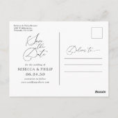Dusty Sage Green Save the Date Briefkaart (Achterkant)