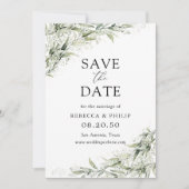 Dusty Sage green Save The Date Cards (Voorkant)