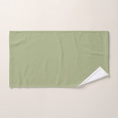 Dusty Sage Green Solid Color Bad Handdoek (Handdoek)