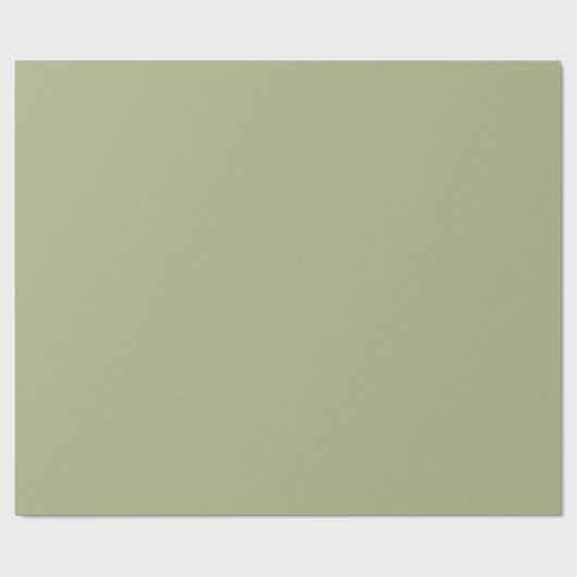Dusty Sage Green Solid Color Cadeaupapier (Vlak)