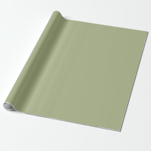 Dusty Sage Green Solid Color Cadeaupapier