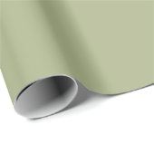 Dusty Sage Green Solid Color Cadeaupapier (Rol Hoek)