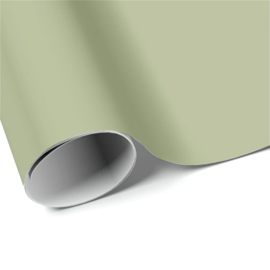 Dusty Sage Green Solid Color Cadeaupapier (Rol Hoek)