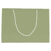 Dusty Sage Green Solid Color Groot Cadeauzakje (Achterkant)