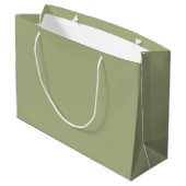 Dusty Sage Green Solid Color Groot Cadeauzakje (Achterkant Gekanteld)