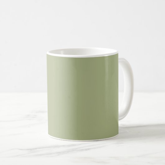 Dusty Sage Green Solid Color Koffiemok (Voorkant rechts)