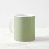 Dusty Sage Green Solid Color Koffiemok (Voorkant links)