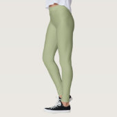 Dusty Sage Green Solid Color Leggings (Links)