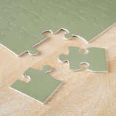 Dusty Sage Green Solid Color Legpuzzel (Zijkant)