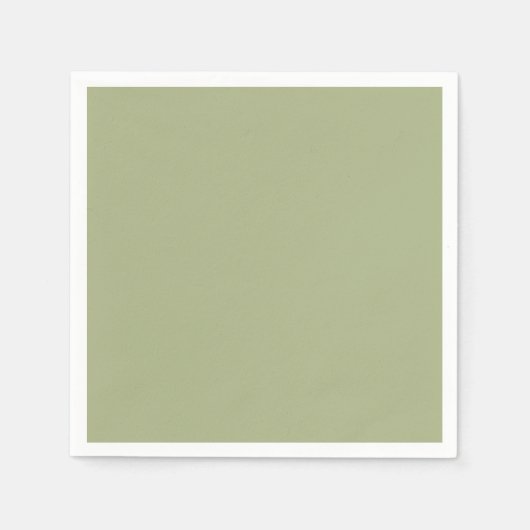 Dusty Sage Green Solid Color Servet (Voorkant)