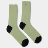 Dusty Sage Green Solid Color Sokken (Rechts)