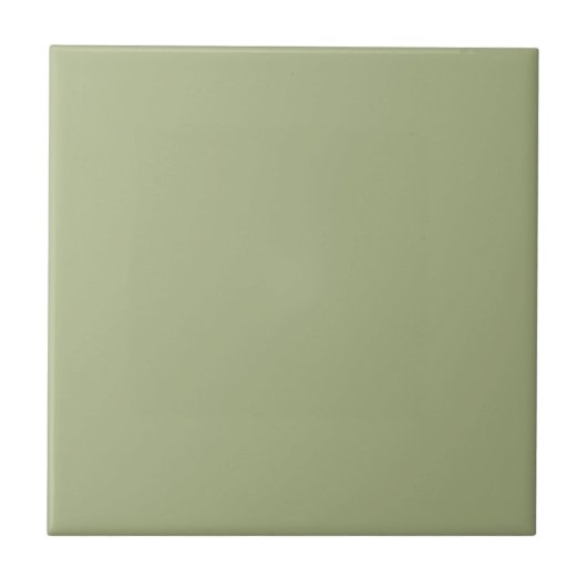 Dusty Sage Green Solid Color Tegeltje (Voorkant)