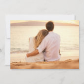 Dusty Sage Green Text Three Photo Wedding Save The Date (Achterkant)