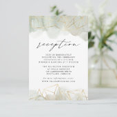 Dusty Sage Green Waterverf Wedding Reception Informatiekaartje (Staand voorkant)