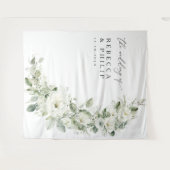 Dusty Sage Green Wedding Achtergronden Wandkleed (Voorkant (horizontaal))