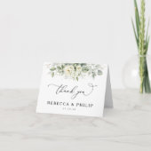 Dusty Sage Green Wedding Bedankt Card (Voorkant)