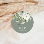 Dusty Sage Green Wedding Classic Ronde Sticker
