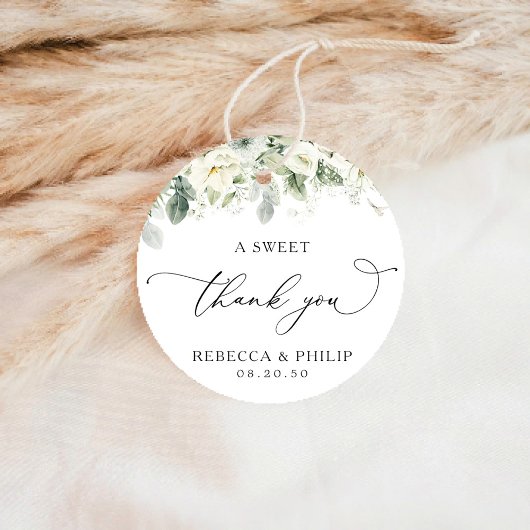 Dusty Sage Green Wedding Classic Ronde Sticker