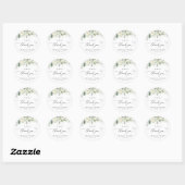 Dusty Sage Green Wedding Classic Ronde Sticker (Vel)