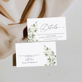 Dusty Sage Green Wedding Details Kaart