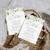Dusty Sage Green Wedding Details Kaart