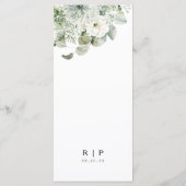 Dusty Sage Green Wedding Flat Menu (Achterkant)