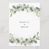 Dusty Sage Green Wedding Flat Menu (Achterkant)