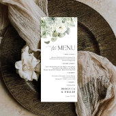 Dusty Sage Green Wedding Flat Menu