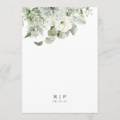 Dusty Sage Green Wedding Flat Menu (Achterkant)