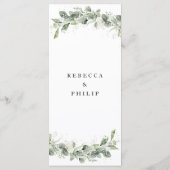 Dusty Sage Green Wedding Flat Menu (Achterkant)