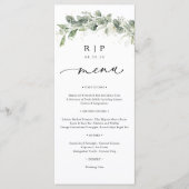 Dusty Sage Green Wedding Flat Menu (Voorkant)