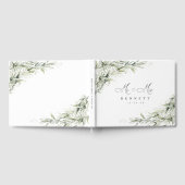 Dusty Sage Green Wedding Guest Book Gastenboek (Volledig)