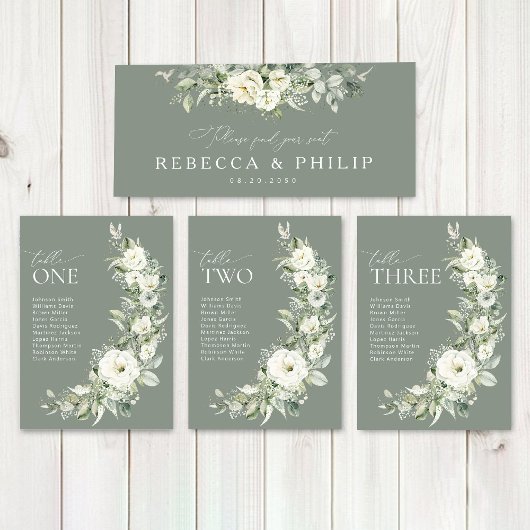 Dusty Sage Green Wedding Head Table Sign