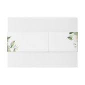 Dusty Sage Green Wedding Invitation Belly Band Uitnodigingen Wikkel (Achterkant Voorbeeld)