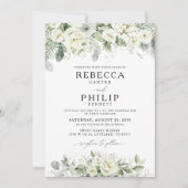 Dusty Sage Green Wedding Invitation Kaart (Voorkant)