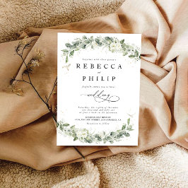 Dusty Sage Green Wedding Invitation Kaart