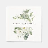 Dusty Sage Green Wedding Napkins Servet (Voorkant)