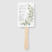 Dusty Sage Green Wedding Program Hand Fan Handwaaier (Voorkant)