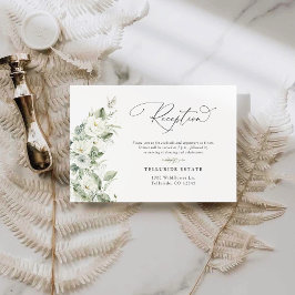 Dusty Sage Green Wedding Receptie Kaart