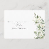 Dusty Sage Green Wedding Receptie Kaart (Achterkant)