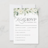 Dusty Sage Green Wedding RSVP Kaart (Voorkant)