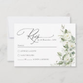 Dusty Sage Green Wedding RSVP Kaart (Voorkant)