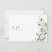 Dusty Sage Green Wedding RSVP Kaart (Achterkant)